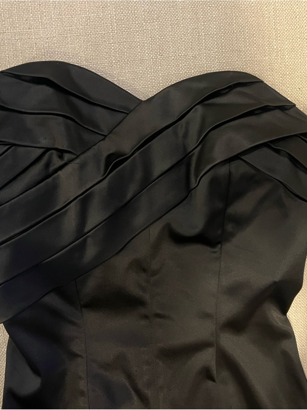 Bebe Vintage Y2K Strapless  Black Evening Dress - Elegant Pleated Bodice